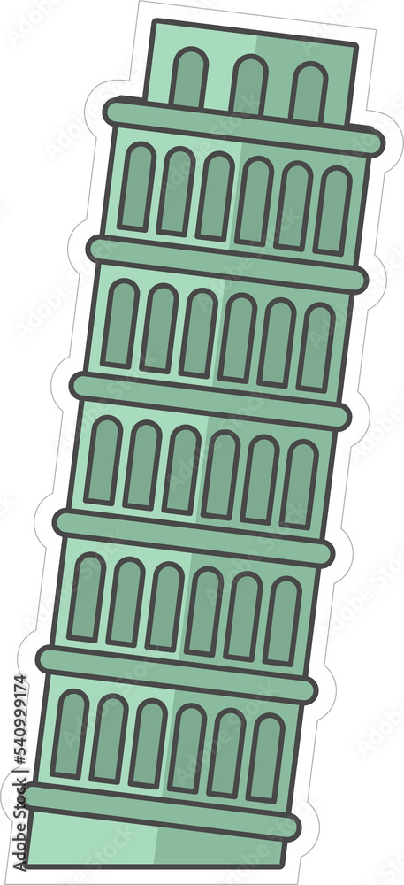 Pisa Tower sticker. 