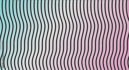 Abstract wave background for popular social network. Black - blue - pink modern advertising design. Horizontal or vertical Vector illustration