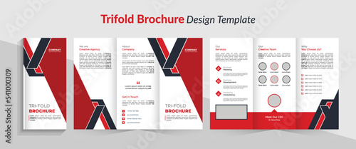Modern trifold business brochure template