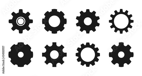 Gear vector icons set