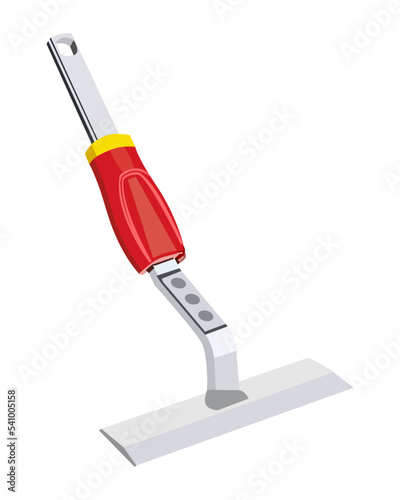 Vector Illustration of Mini hoe isolated on white background. Carpentry hand tools.