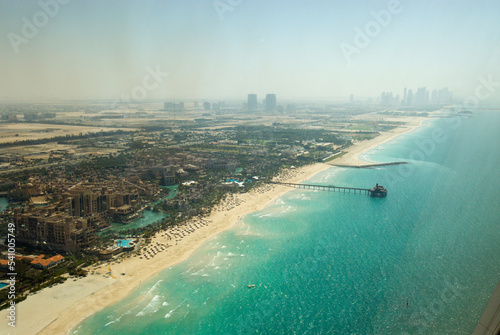 Sandy beachs are visible from the top of the Burj al Arab Hotel, Dubai photo