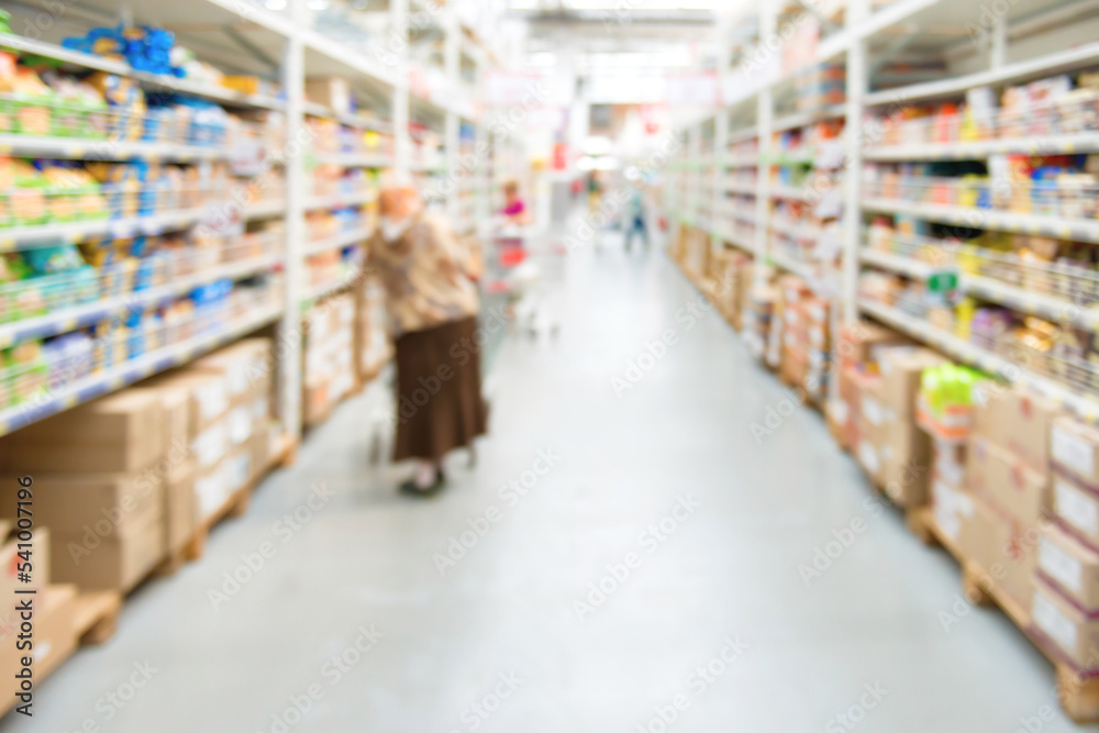 Market shop and supermarket interior