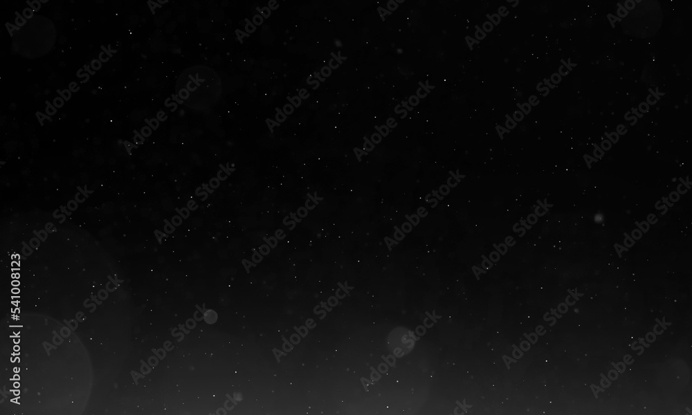 Fototapeta premium Falling snow isolated on black background