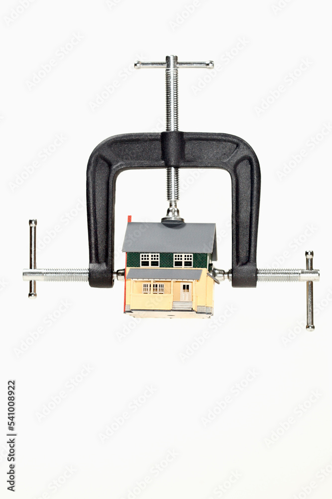 Illustration of credit crunch and housing market Illustration of credit crunch and housing market