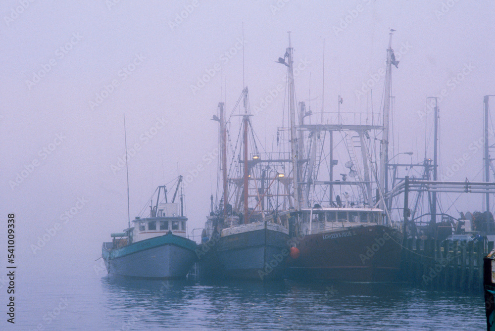 fishing boats in the fog fishing boats in the fog