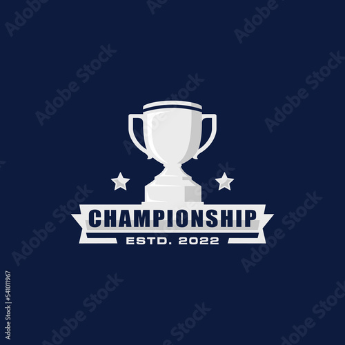 Tournament championship logo vector. Trophy logo