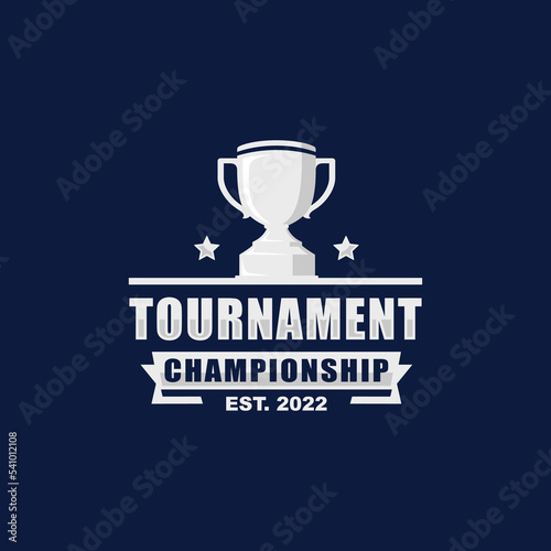 Tournament championship logo vector. Trophy logo