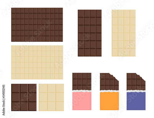 Chocolate bars set