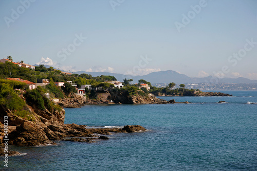 View over the coast near Frejus, Provence, France.