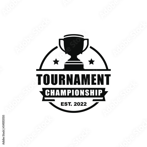 Tournament championship logo vector. Trophy logo