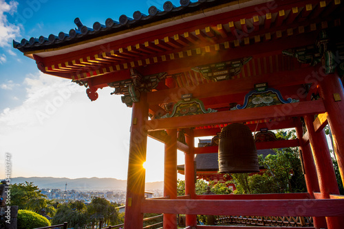 Bell at the Kiyomizu dera temple in Kyoto