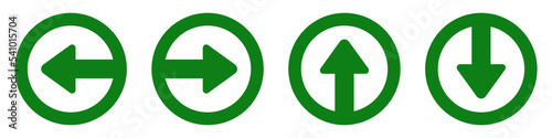 left right up down green arrow vector design