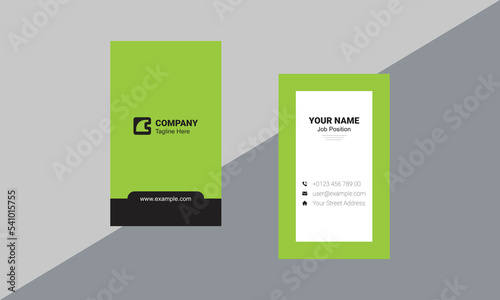 Green Color Business Card Template