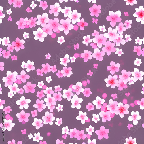 seamless pattern with japanesse cherry blossoms