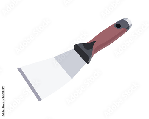 Vector Illustration Scraper isolated on white background. Carpentry hand tools