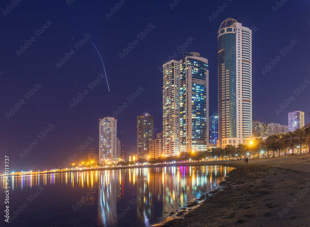 Fototapeta premium city skyline at night