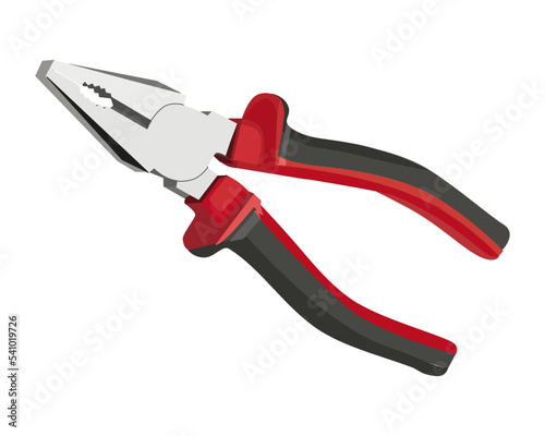 Vector Illustration of Pliers isolated on white background.