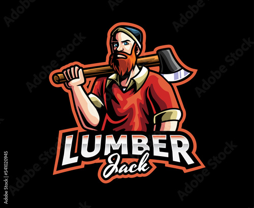 Lumberjack mascot logo design
