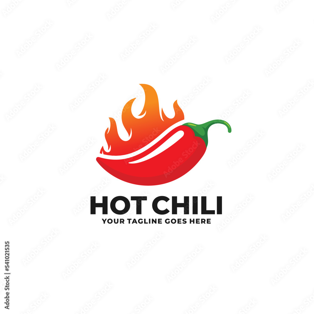 Hot chili logo vector. Red chili logo vector Hot chili logo vector. Red chili logo vector