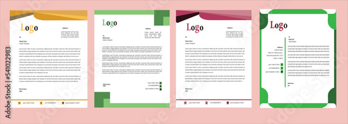 Simple  corporate Color Vector Letter Head Template with standard size