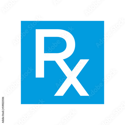 RX symbol, medical health logo company design illustration.