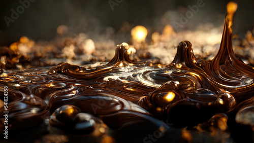 Splashes of hot creamy chocolate 
