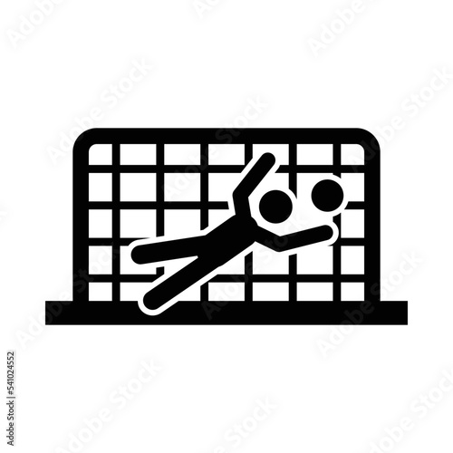 Soccer goalkeeper icon vector graphic illustration