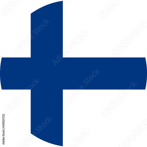 Finland Round Flag. Finn Finish Circle Circular Country Nation National Banner Symbol Sign Ensign Flag. Transparent PNG Flattened JPG Flat JPEG