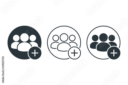 New profile account. Add new friend. Create group team symbol. Illustration vector