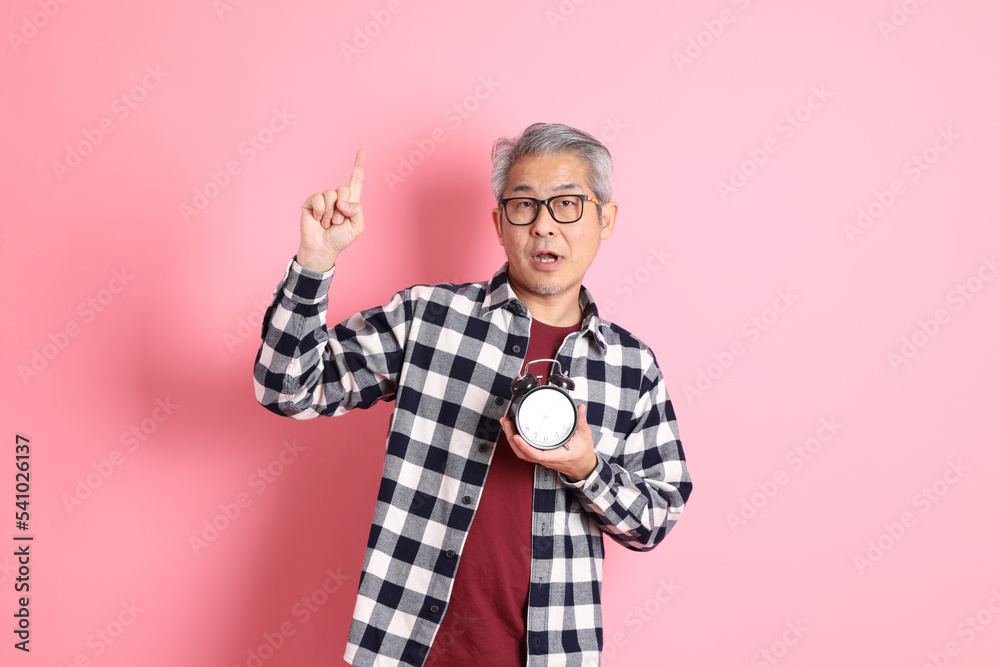 Asian Man on Pink Asian Man on Pink