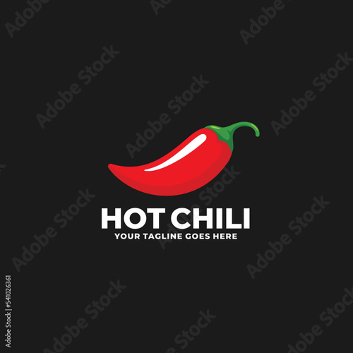 Hot chili logo vector. Red chili logo vector