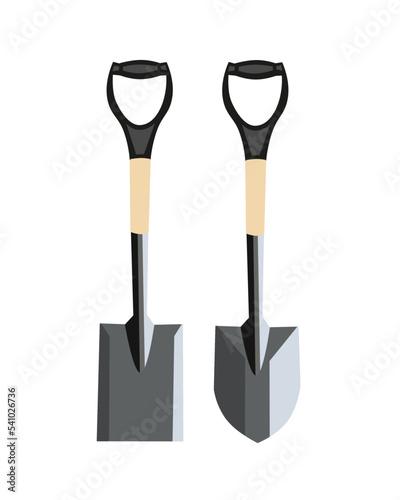 shovel vector flat material design isolated on white