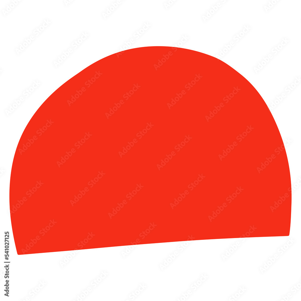 Cute semicircle shape in naive style illustration design. Trendy childish hand drawn clip art for design element and ornament Cute semicircle shape in naive style illustration design. Trendy childish hand drawn clip art for design element and ornament