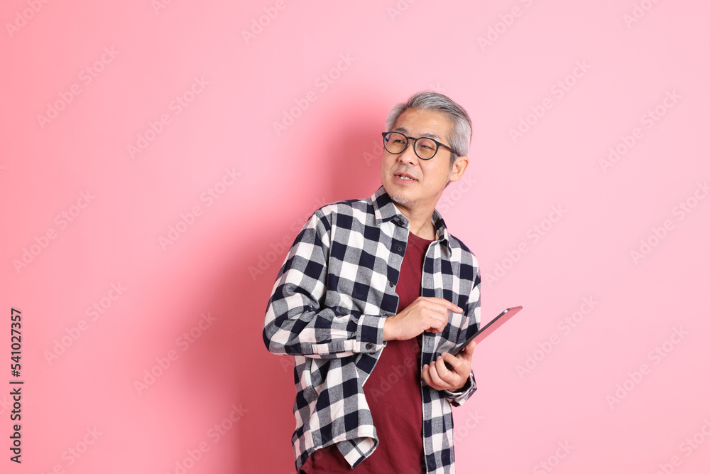 Asian Man on Pink Asian Man on Pink