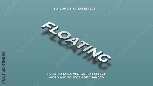 Editable 3D floating isometric text effect