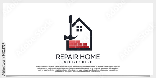 Repair Home logo design simple concept Premium Vector Part 2