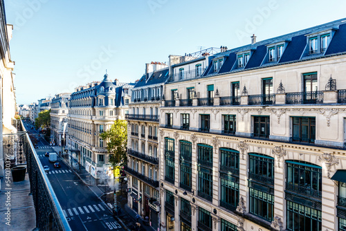 View at Parisian apartment buildings in the center of Paris, France, Europe © jeeweevh