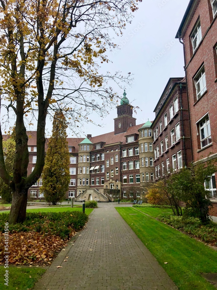 the park of a prestigious hospital , Rheine germany