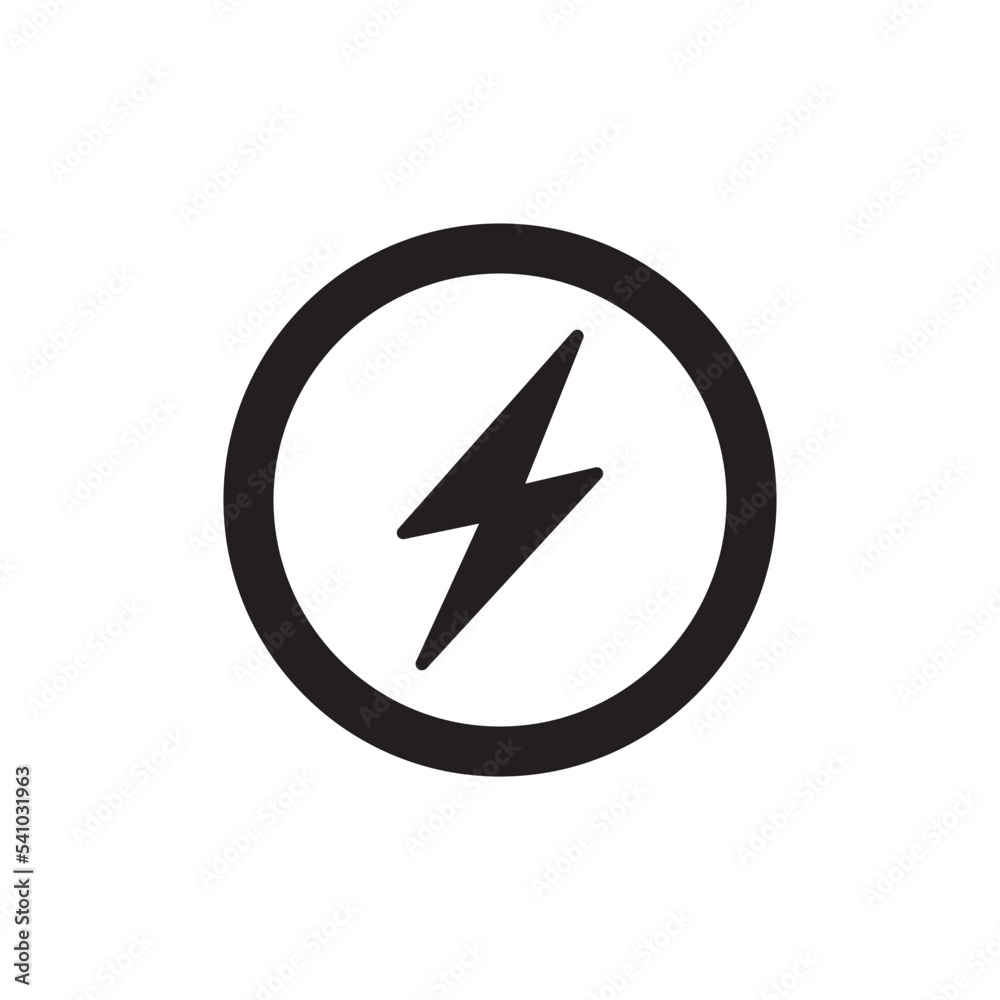 Lighting Bolt Icon Vector Illustration Style Lighting Bolt Icon Vector Illustration Style