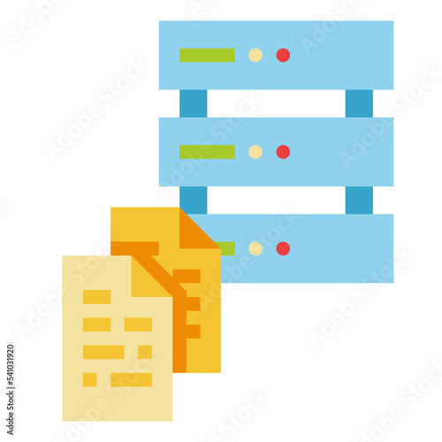 database flat icon photo