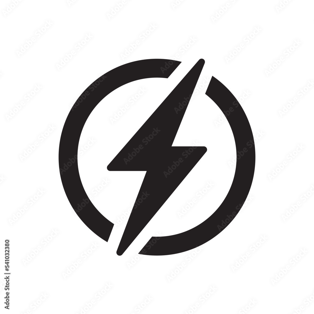 Lighting Bolt Icon Vector Illustration Style Lighting Bolt Icon Vector Illustration Style