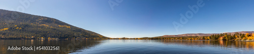 Beautiful Autumn Landscape on Granby Lake in the Colorado Rocky Mountains photo