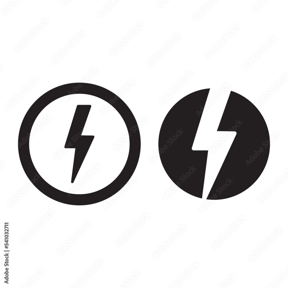 Lighting Bolt Icon Vector Illustration Style Lighting Bolt Icon Vector Illustration Style