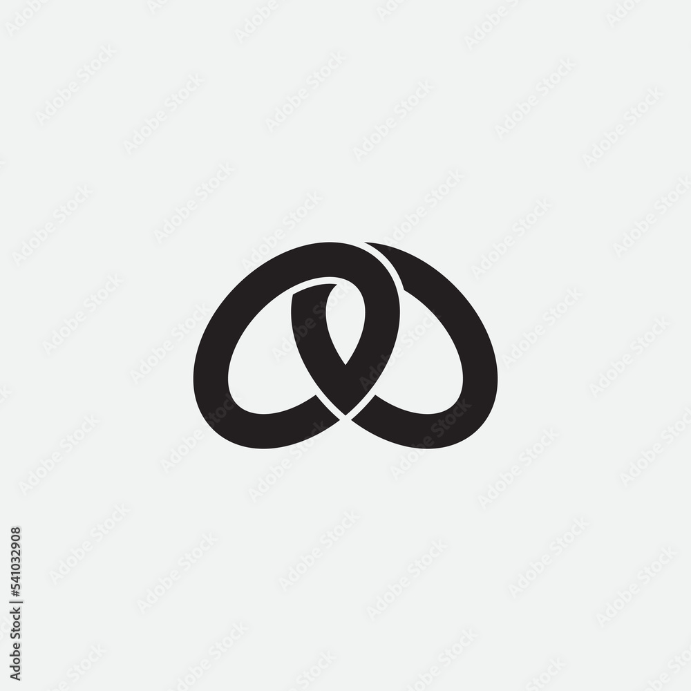 Initial letter M chain letter monogram logo design.