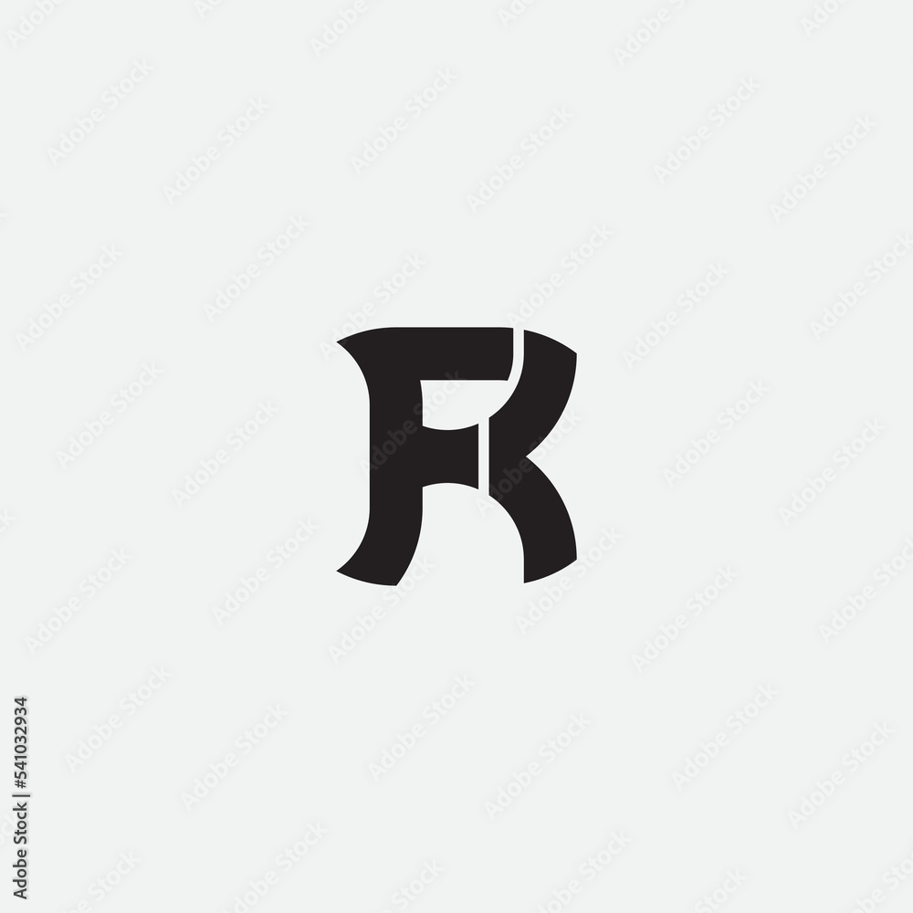 Initial letter R and FK or RFK monogram logo design. Initial letter R and FK or RFK monogram logo design.
