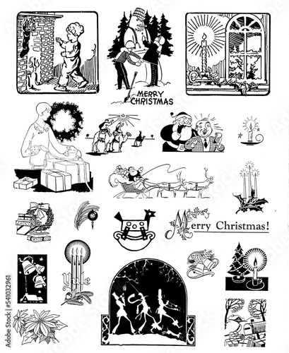 Vintage Christmas PNG Art