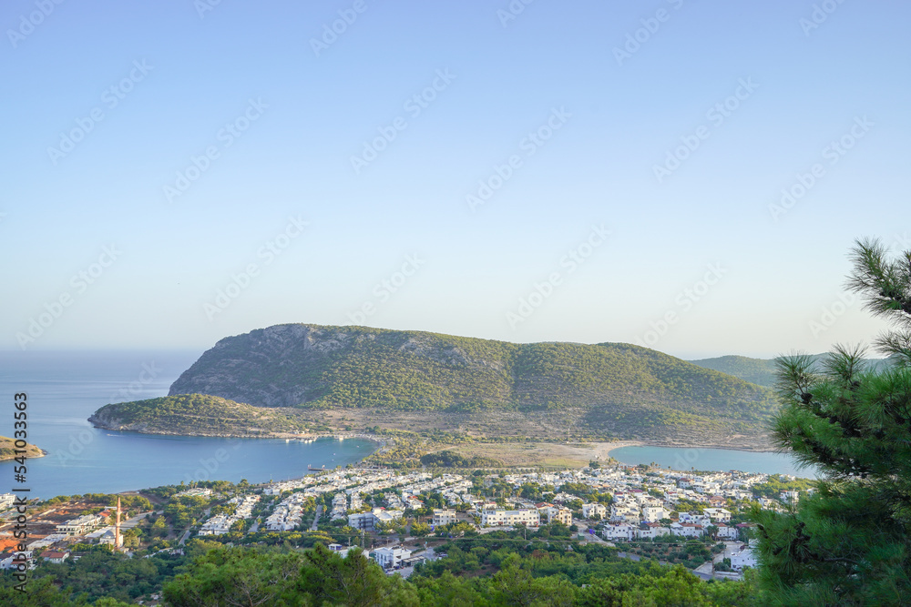 mediterrenian sea, tisan island and beach in turkey, mersin, silifke, landmark