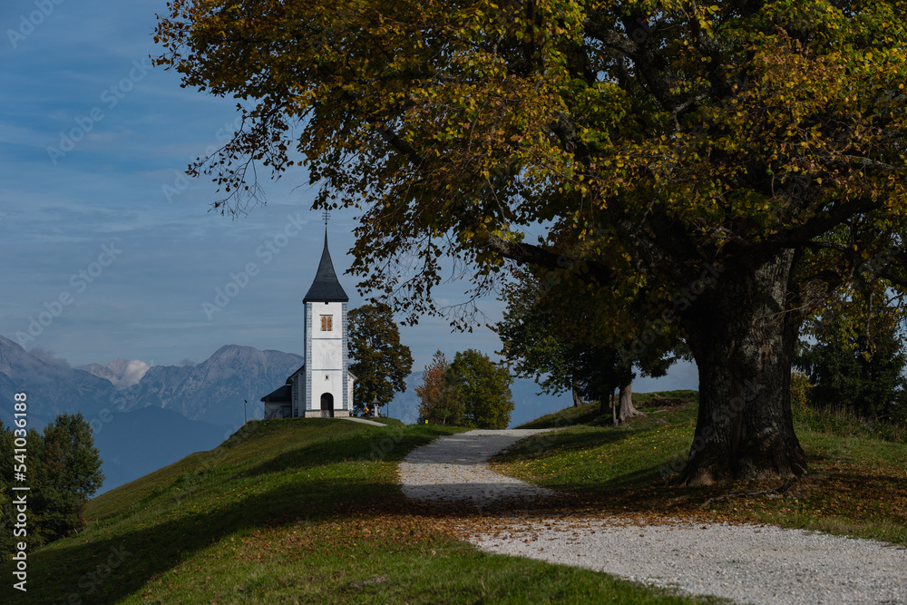 The Church of St. Primož and Felicijan, Slovenia, sunrise photo