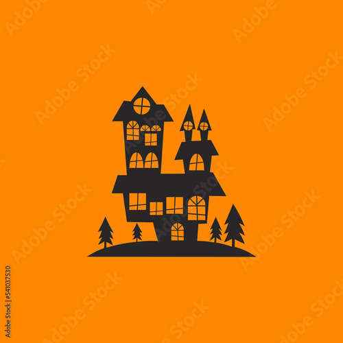halloween house haunted house vector graphic